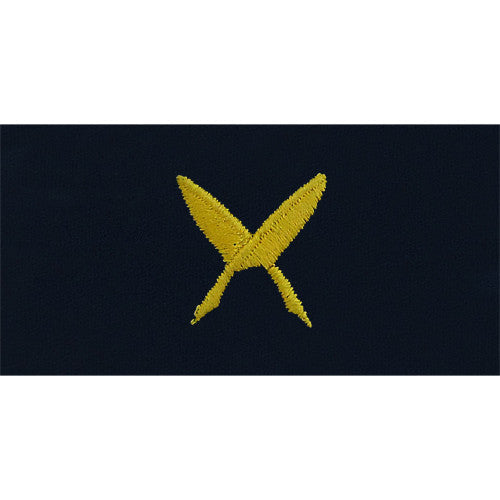 Navy Ships Clerk Embroidered Coverall Collar Device Coat, Collar & Cap Insignia 