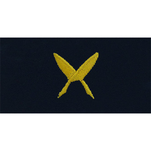 Navy Ships Clerk Embroidered Coverall Collar Device
