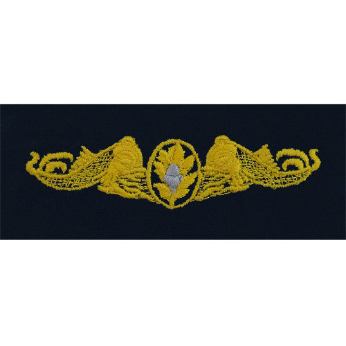 Navy Submarine Medical Embroidered Coverall Breast Insignia Patches and Service Stripes 