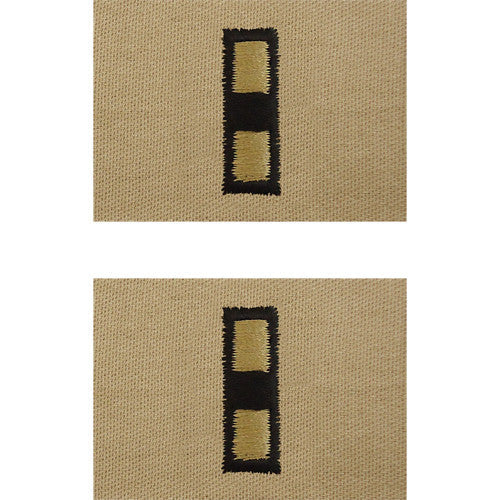 Navy Embroidered Desert Sand Collar Insignia Rank - Enlisted and Officer Rank 8365