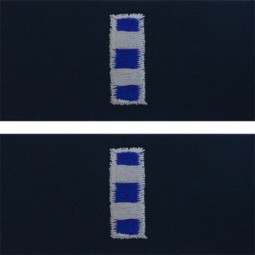 Navy Embroidered Coverall Collar Insignia Rank - Enlisted and Officer Rank 8336